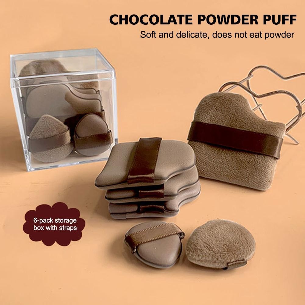Chocolate Puff Mini Thumb Puff คอนซีลเลอร์เครื่องมือและแห้งเปียก O9