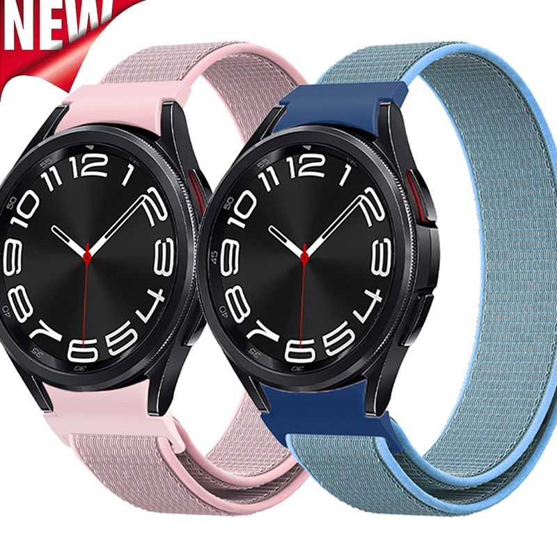สีใหม่ Quick release สายไนลอนสําหรับ Samsung Galaxy Watch7 6 5 4 40 มม.44 มม.Galaxy Watch 6 คลาสสิก 47 มม.43 มม.Galaxy Watch 5pro 45 มม.นาฬิกา 4 คลาสสิก 42 มม.46 มม.