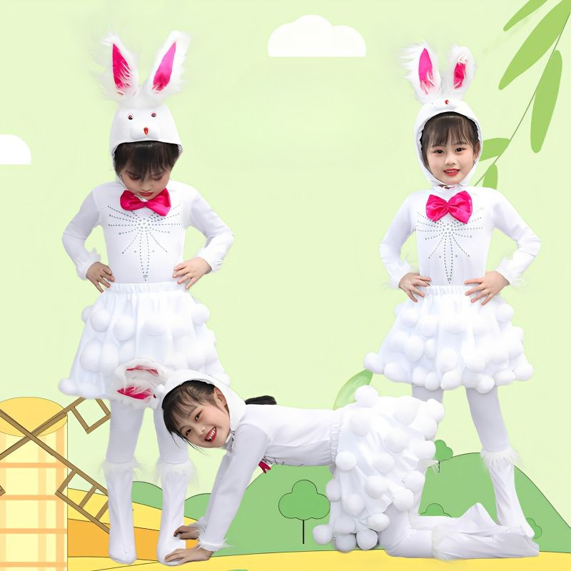🔥ราคาถูก🔥น่ารัก กระโปรงกระต่าย รูปแบบการ์ตูน ชุดเด็กผู้หญิง 3 ถึง 14 ปี ชุดคริสต์มาส ลายการ์ตูนสัตว์ ชุดเต้นรํา คอสเพล คริสมาสเด็กผู้หญิง เต้น น่ารักๆ วันเด็ก คอสเพลย์