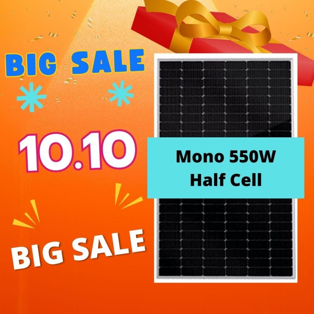 แผงโซล่าเซลล์ 550W 600W วัตต์ solarcell Mono Half Cell