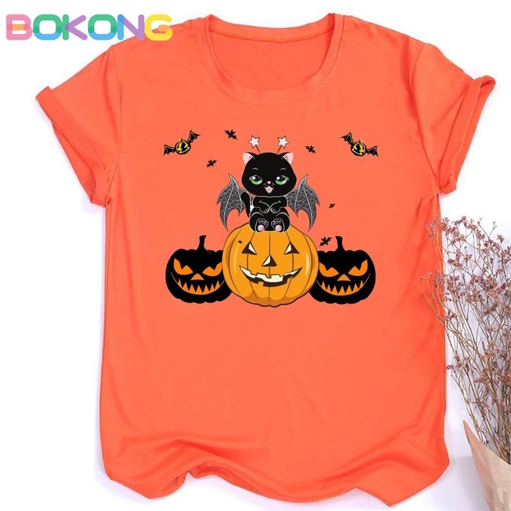 HOT เสื้อยืดแขนสั้น พิมพ์ลายแม่มด Hocus Pocus แบบสร้างสรรค์ สําหรับปาร์ตี้ฮาโลวีน เสื้อยืดสตรี S-5XL