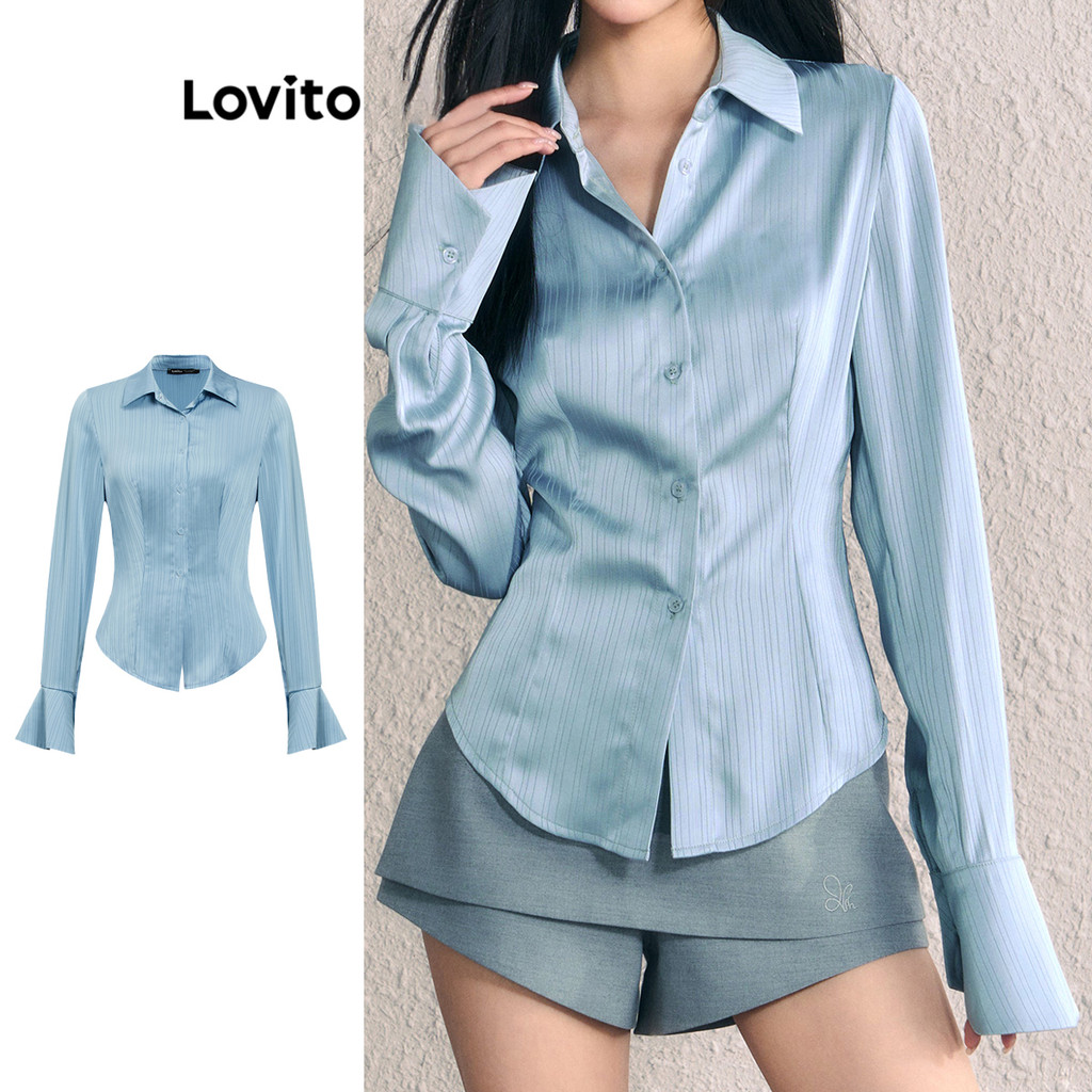 Lovito เสื้อแขนทรัมเป็ตสำหรับผู้หญิง L102AD098