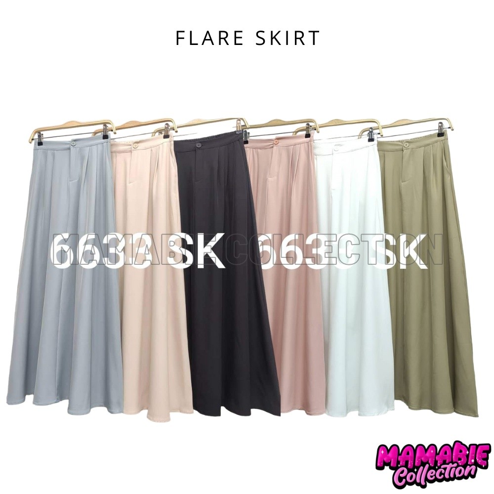 กระโปรง Labuh Muslimah Kembang Poket กระโปรงธรรมดาผู้หญิงกระโปรง Flare เจ้าหญิงกระโปรง Maxi กระโปรงย