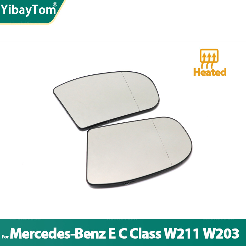 กระจกอุ่นกระจกมองข้างกระจกเลนส์กระจกมองหลังสําหรับ Mercedes-Benz E-Class C-Class CE Class W211 W203 