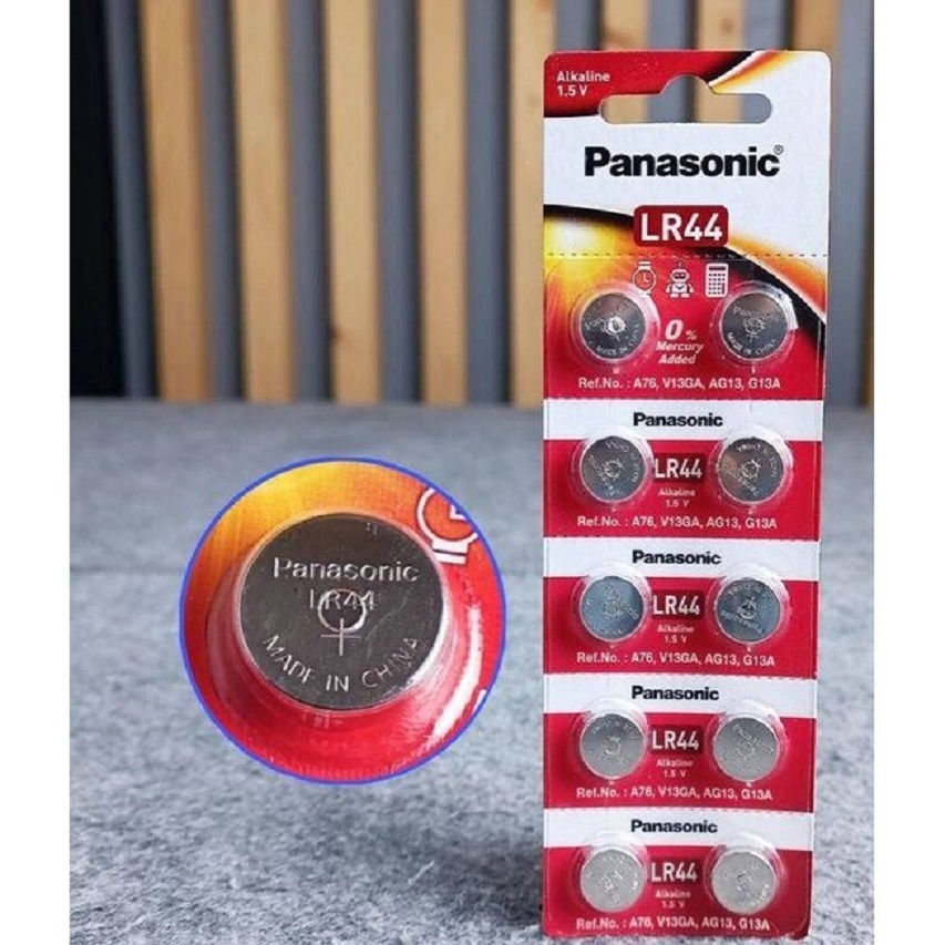 2ก้อน ถ่านพานาโซนิค Panasonic LR44 1.5V แท้100% ถ่านกระดุม ถ่านอัลคาไลน์ พานาโซนิค รุ่น LR-44 Alkaline Battery
