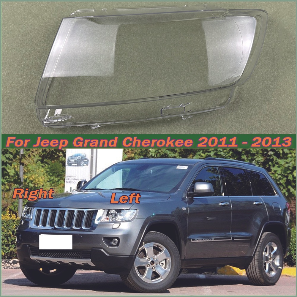 สําหรับ Jeep Grand Cherokee 2011-2013 ฝาครอบไฟหน้า Shade ไฟหน้าโปร่งใสโคมไฟ Plexiglass เปลี่ยนเลนส์เ