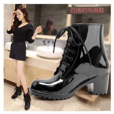 รองเท้าบูทกันน้ำผู้หญิง ส้นสูง 241014 thumbnail 9