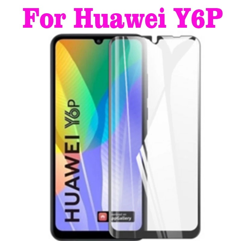 กาวเต็ม 3D กระจกนิรภัยสําหรับ Huawei Y6P ป้องกันหน้าจอสําหรับ Huawei Y7P Y8P Y5P Y7A Y9A ฟิล์มป้องกั