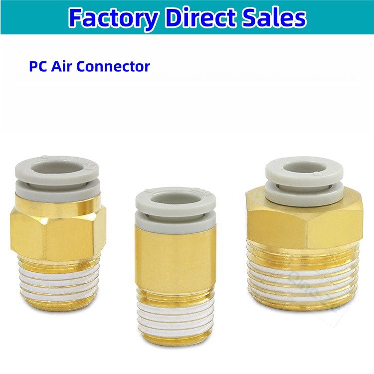 Pu Pneumatic Trachea Joint BSP เกลียวตรง-ผ่าน 01S Quick KQ2H กระบอก Joint KQ2S6-02S 8-03S 10 PC Air Joint Fitting