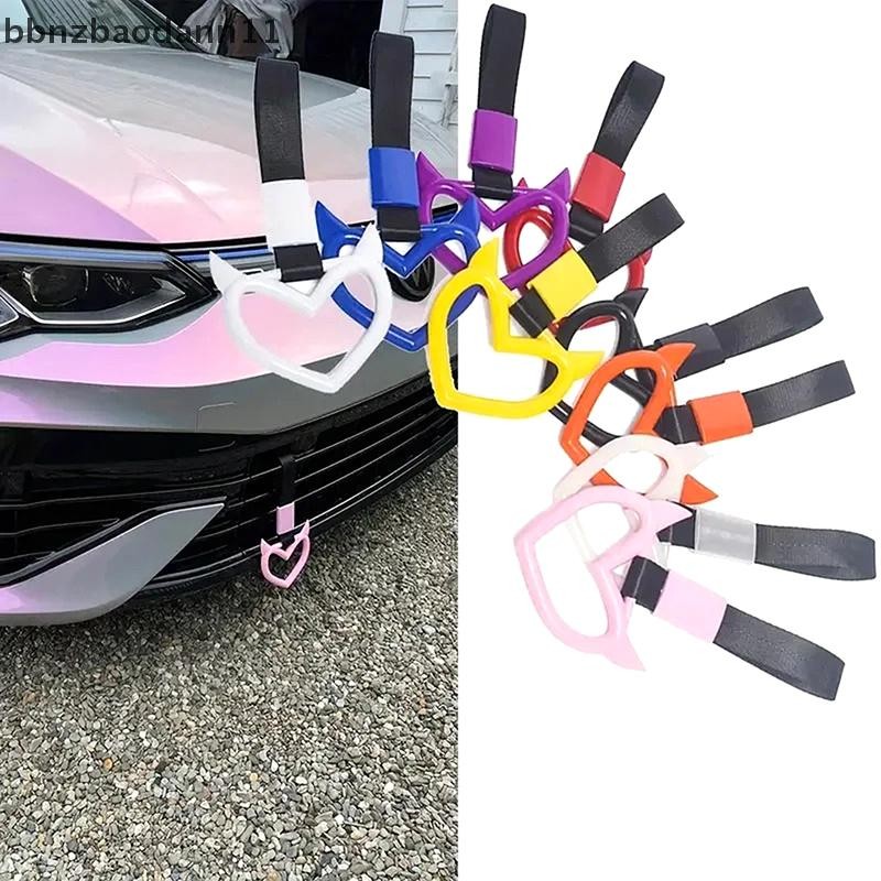 [BBNZDD] 1pcs NewHandle แหวนหัวใจรถไฟรถบัสสายคล้องมือจัดแต่งทรงผม Drift Charm คําเตือนรถสายลากสติกเกอร์ตะขอ BVAH