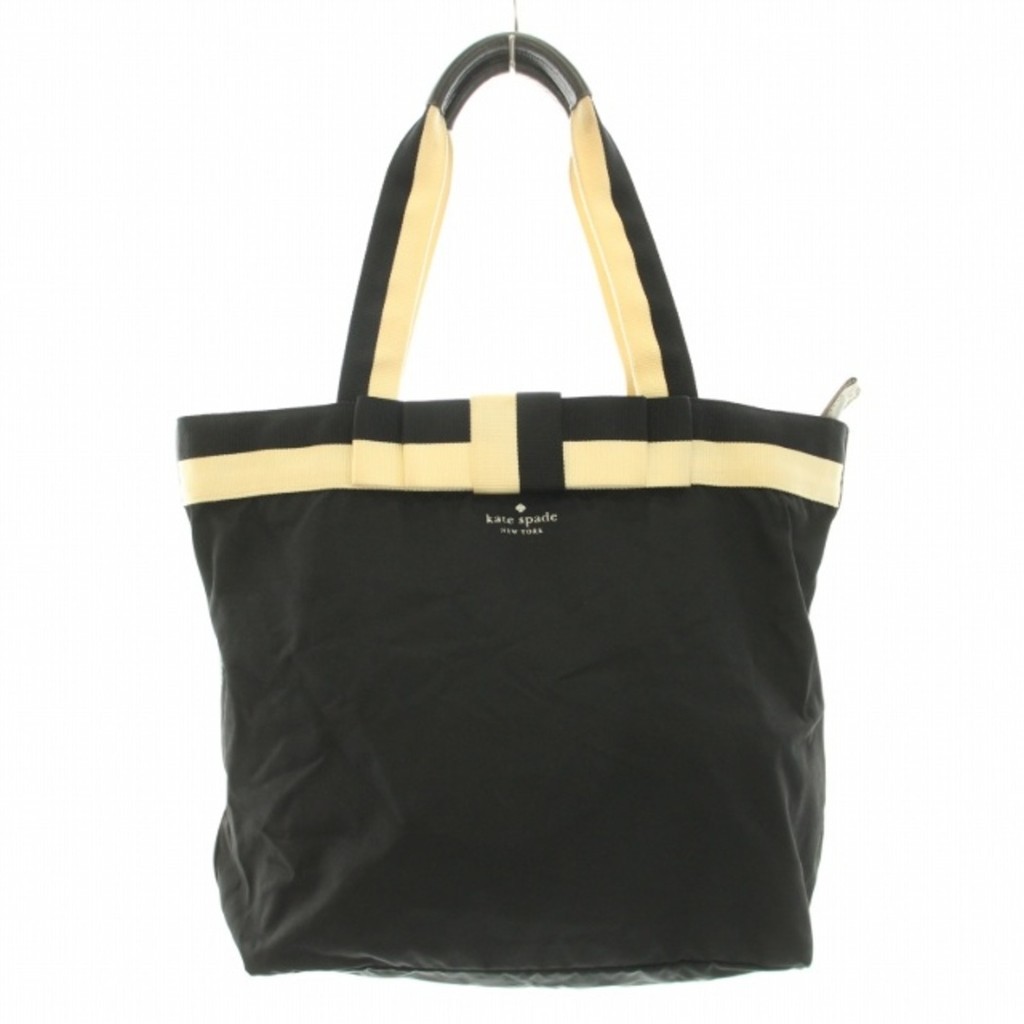 Kate Spade Tote Handbag Bicolor Logo Print Black Direct from Japan มือสอง
