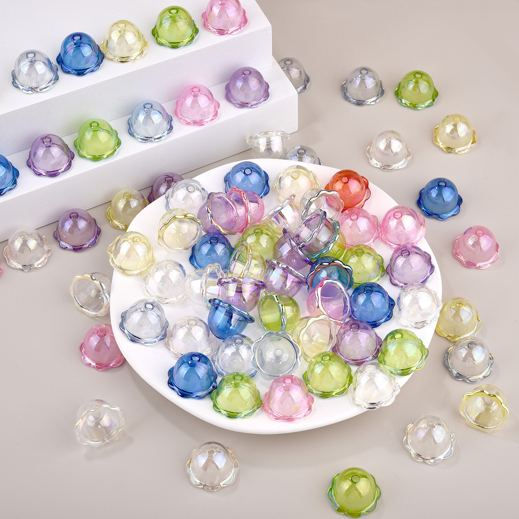 10pcs สีลมกระดิ่งลูกปัด DIY แฮนด์เมดเครื่องประดับคริลิคลูกปัดสร้อยคอจี้ ราคา ถูกที่สุด ดีลบีเคเค แกลเลอรีภาพที่ 7