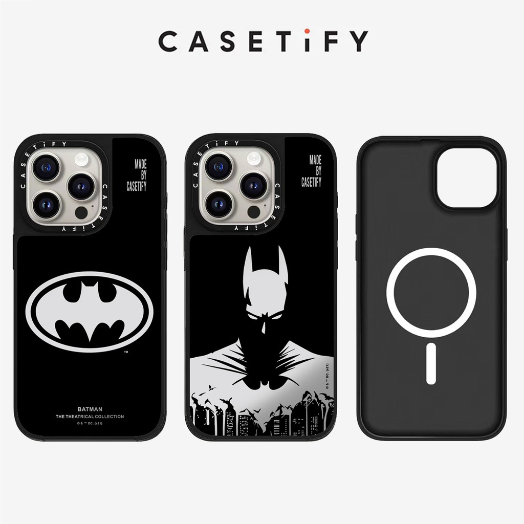 กระจกแม่เหล็ก Dark Knight Batman Anti fall เคสโทรศัพท์สําหรับ IPhone 16 ProMax 16Pro 15ProMax 15 16 14 13 12 11 Pro Max กรณีห่อปลอกกันกระแทกฝาหลัง