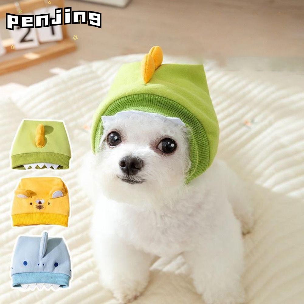 Penjing ที่ครอบหูสุนัข Calming, ความวิตกกังวลบรรเทา Breathable สัตว์เลี้ยงคอ Gaiter, การ์ตูนอบอุ่นลดเสียงรบกวนอุปกรณ์สัตว์เลี้ยง