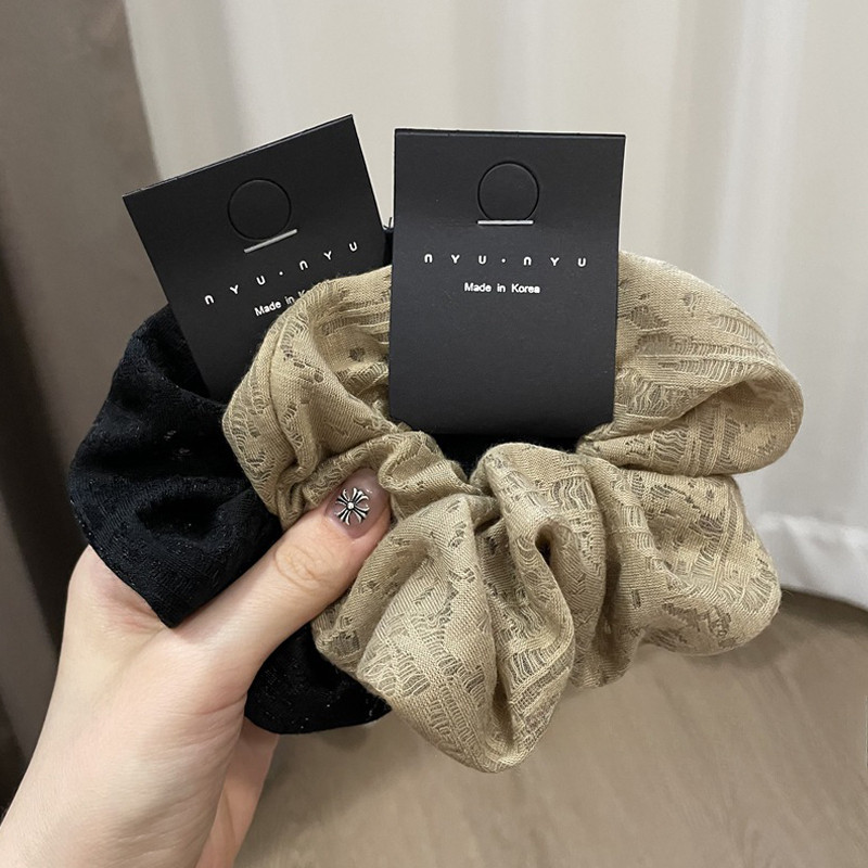 การออกแบบที่เรียบง่ายลูกไม้ขนาดใหญ่ผมหางม้าผมแหวนหัวเชือกผูกผม ยางรัดผม