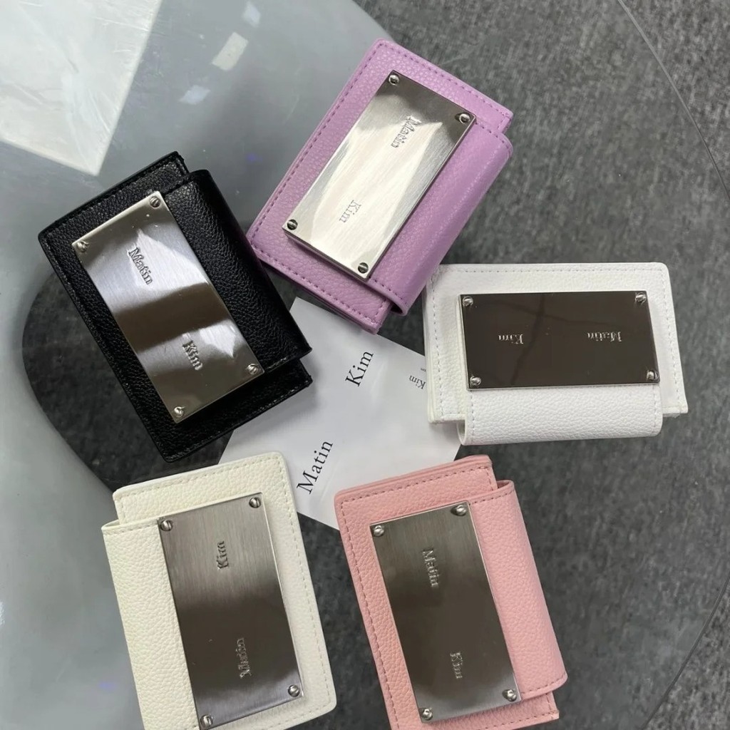 Matin KIM Accordion Wallet Korean Niche Card Holder Simple Practical Short Coin Purse