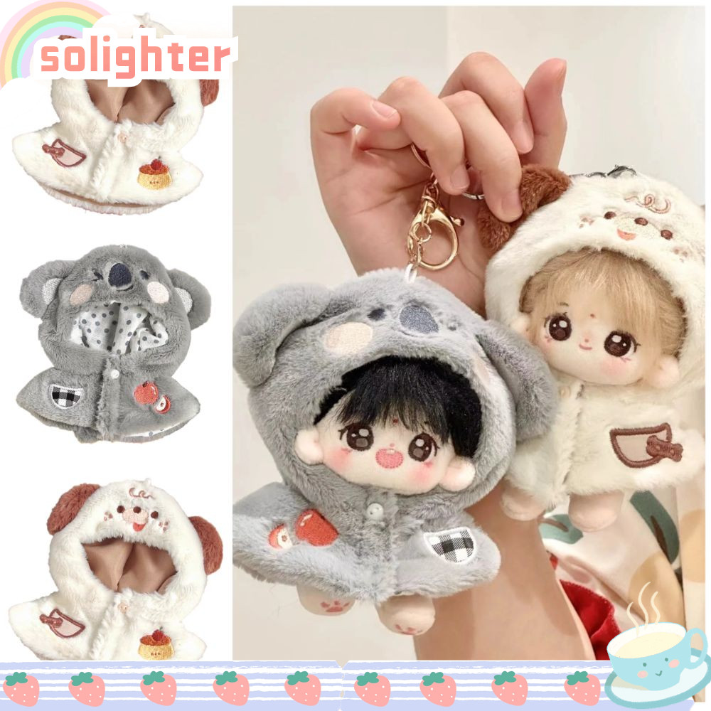 เสื้อผ้าตุ๊กตา โซไลต์,10ซม.สุนัขการ์ตูนโคอาล่าสัตว์เสื้อคลุม,สร้างสรรค์ตุ๊กตาอุปกรณ์เปลี่ยนแต่งตัวเกมเล่นบ้านตุ๊กตาคลุมด้วยผ้าผ้าคลุมไหล่ผ้าฝ้ายต