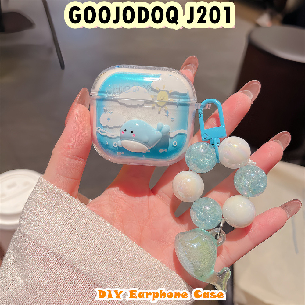 In StockFor GOOJODOQ J201 เคส DIY การ์ตูนน่ารักซิลิโคนอ่อนนุ่มหูฟังกรณีปลอก