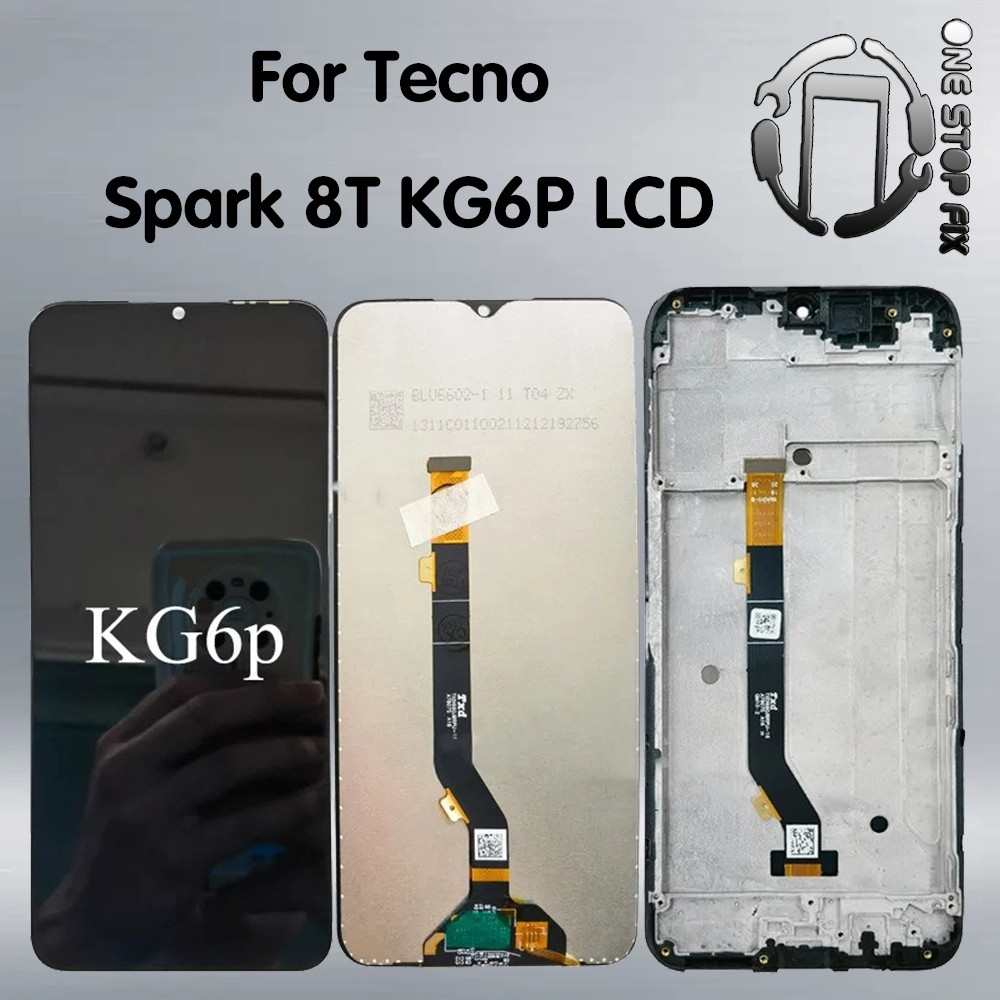 สําหรับ Tecno Spark 8T KG6P Spark8t จอแสดงผล LCD Touch Screen Digitizer Assembly อะไหล่ซ่อมเปลี่ยน