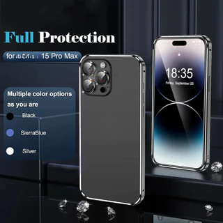 Slim อลูมิเนียมกรอบโลหะกันชนกรณีบางฝาครอบป้องกันสําหรับ iPhone 14 15 16 Pro Max Plus 13 12 17 Pro Max Air