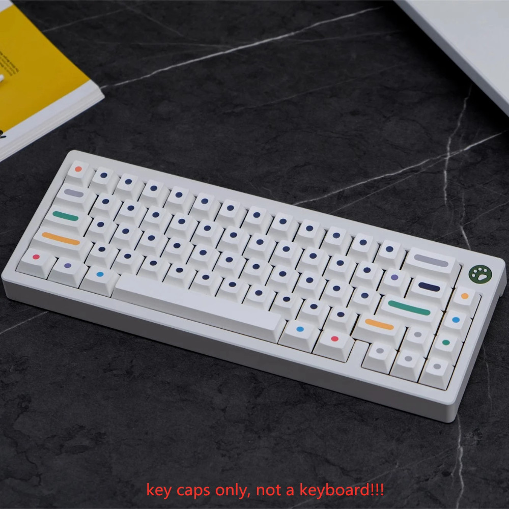 133 คีย์ Clone GMK Dots Keycaps PBT Dye Subbed Key Caps Cherry Profile สําหรับ Keychron K2 65% 75% A