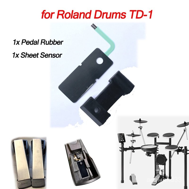 Cymbal Pedal Electric Drum Sheet Sensor + Pedal Rubber Trigger Electric Drum Parts for Roland Drums 