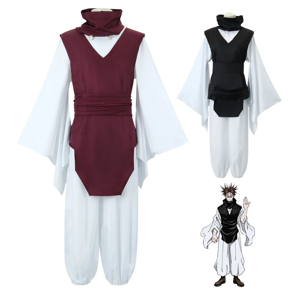 LOUNT-Costume de Cosplay Jujutsu JJK Manga Choso, Pantalon artificel astique Blanc, Violet, Col en G