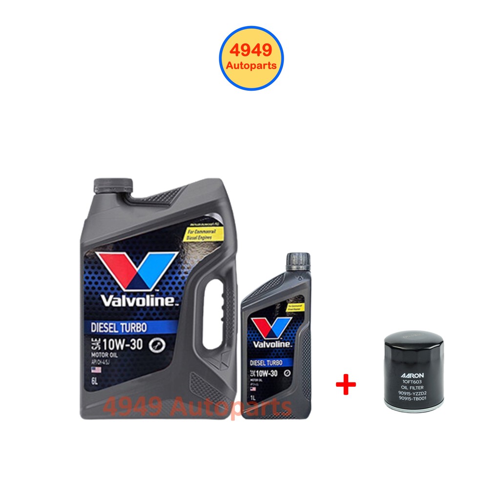 น้ำมันเครื่อง Valvoline Diesel Turbo ดีเซล มาตรฐาน CI-4 10W-30 10W30
