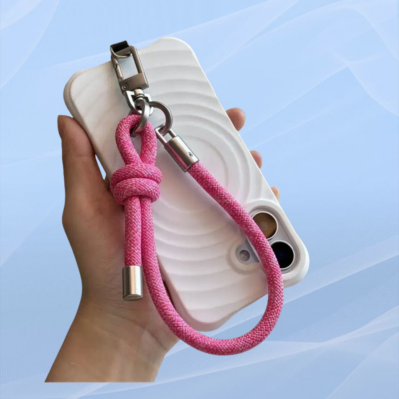 7มม ตัวหนา สั้นโพลีเอสเตอร์ทอกรณีโทรศัพท์เชือกแขวนกระเป๋ากล้องถ้วยน้ําที่สําคัญแฟชั่นป้องกันการสูญหายสายรัดข้อมือ - รูปที่ 7