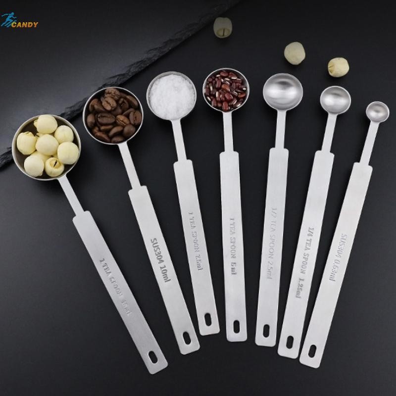 NDY 1/4 ชิ้นกาแฟ Scoops ยาว 304 สแตนเลส Tablespoon Stackable ครัวช้อนตวงเหมาะกับคอนเทนเนอร์กาแฟ N - รูปที่ 4