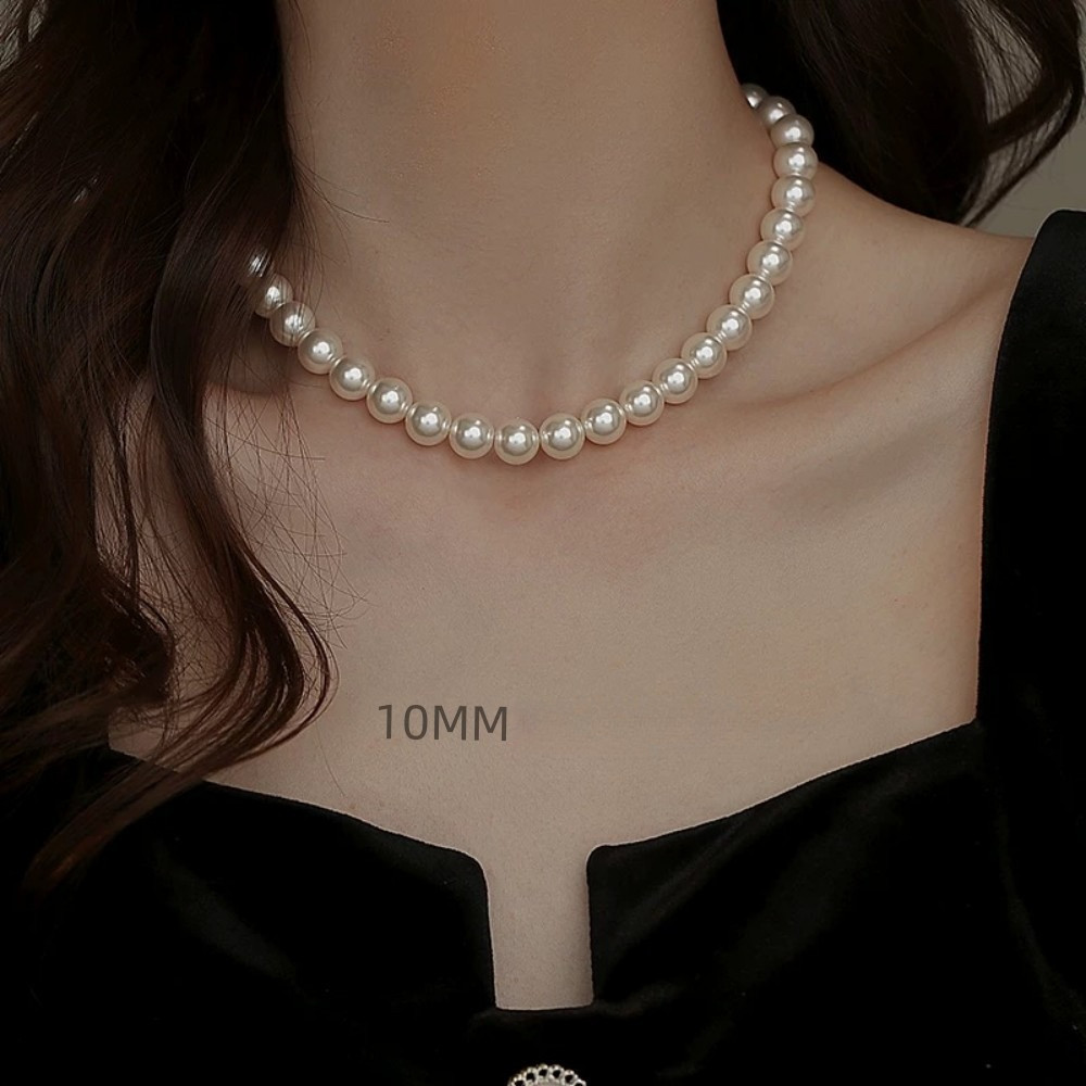 สร้อยคอมุก ดีไซน์เก๋  ปรับได้ เครื่องประดับ