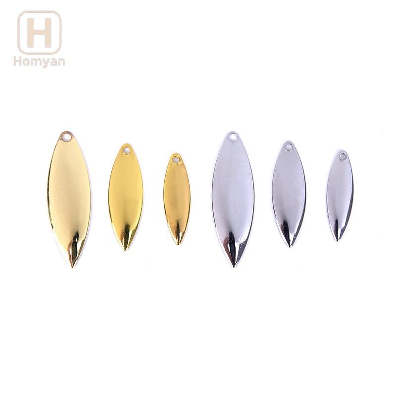 Tianyuaneee 50 ชิ้น Willow Spinner ใบมีด Smooth Finish, DIY Spinner เหยื่อตกปลา Well