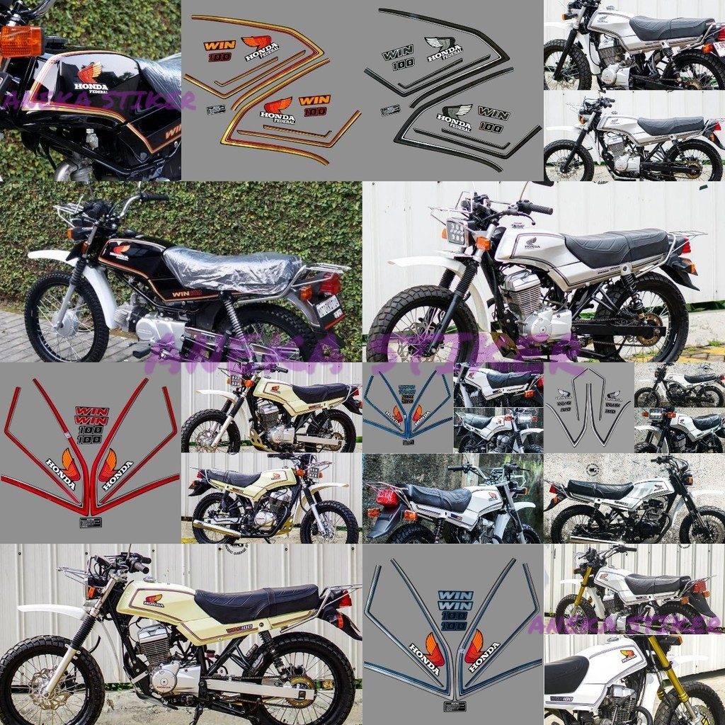 รายชื่อสติ๊กเกอร์ STRIPING Honda Win 100 Federal Series รายการรถจักรยานยนต์คุณภาพมาตรฐาน Body Fullse