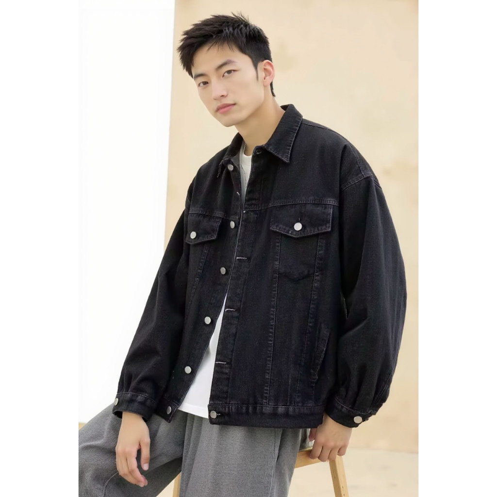 ผู้ชาย High Street Denim American Spring Jacket Jacket