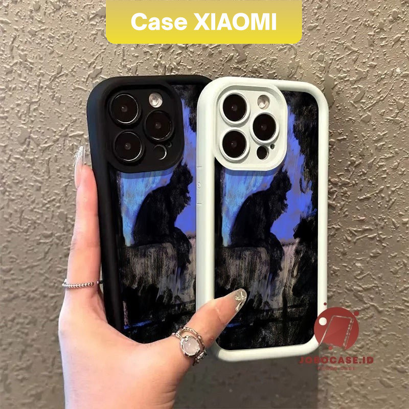 Simple cat painting สําหรับคู่ Redmi 13C 12C 10A 9A 9A 9T หมายเหตุ 12 Pro Plus หมายเหตุ 11 Pro หมายเ