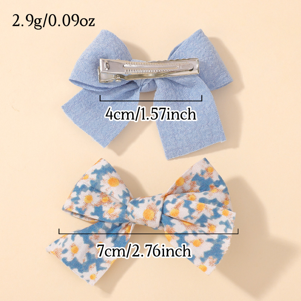 4 ชิ้น/เซ็ต Ins Bowknot กิ๊บติดผมสําหรับสาวหวานดอกไม้สดสีดําสีขาว Checkered Hairgripes ลูกไม้ลายเส้นด้าย Barrette - รูปที่ 2