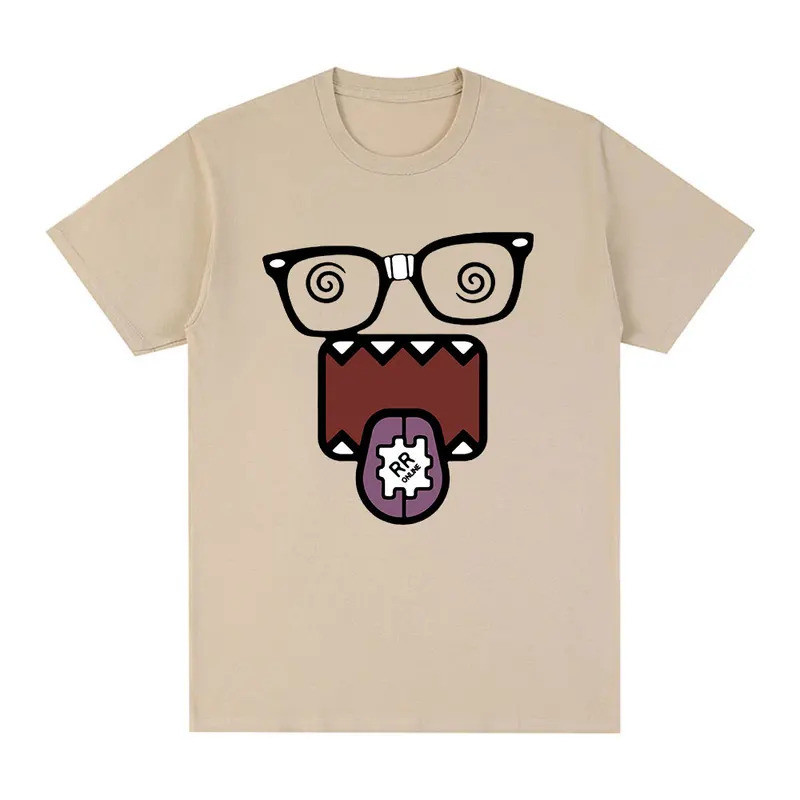 เสื้อยืด DOMO Kun Funny Expression Pack ผ้าฝ้ายแบบ Unisex สวมใส่สบาย แขนสั้น โอเวอร์ไซส์ เสื้อสตรีทแวร์