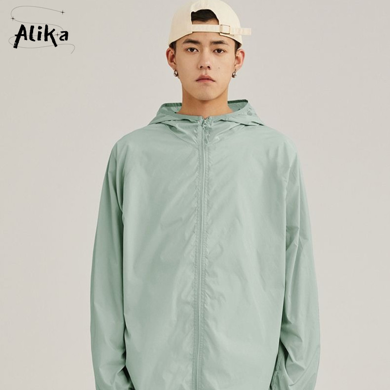 Alika เสื้อป้องกันยูวีผู้ชาย บางเบาที่สุด แห้งเร็ว อินเทรนด์ เหมาะสำหรับการตกปลาและอยู่กลางแจ้ง