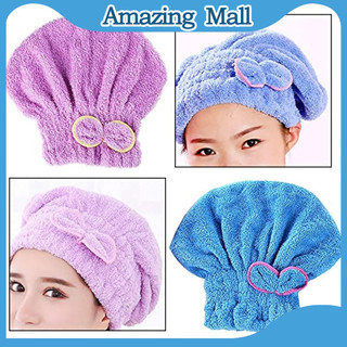 Quick-dry Hair Towel Cap Microfiber Hair Dryer Hat Wipe Head Dry Hair Towel Absorbent Shower Cap