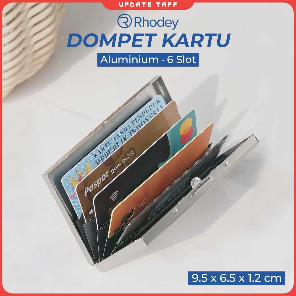 Rhodey Slim Aluminium 6-Slot Card Wallet - FMB-78