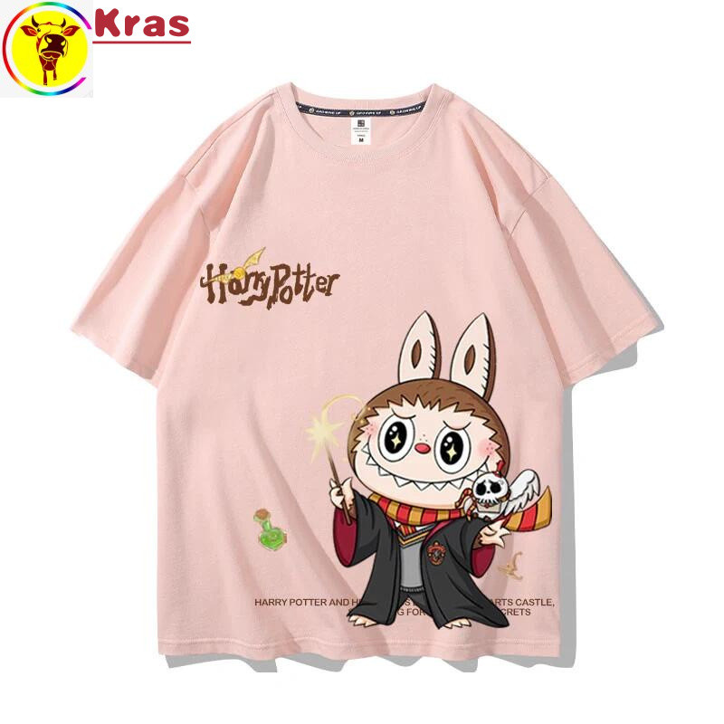 ฮาโลวีนเกือบที่นี่! ลาบูบุ ปรากฏแล้ว! เสื้อยืดแขนสั้นลายการ์ตูน Labubu อุปกรณ์ต่อพ่วง s-vhs