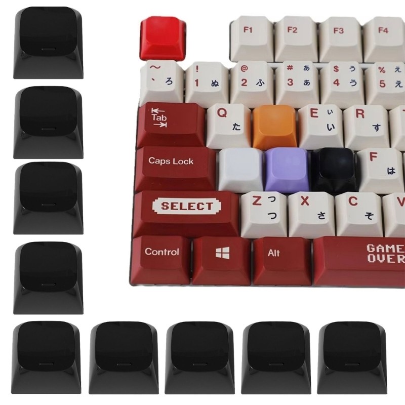 EZ Night Optimized Low Profiled Keycaps คู่มือการพิมพ์ตาบอด Jelly Blank Keycaps สําหรับเพิ่มประสิทธิ