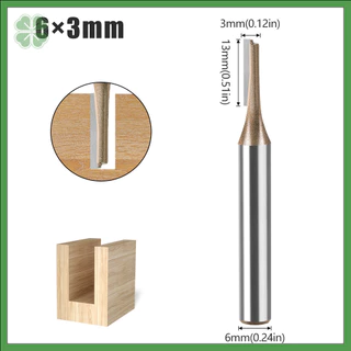 6 มม. 12 มม. Shank ตรง Router Bits YG6 คาร์ไบด์งานไม้ Slotting Trimming Bits ชุด
