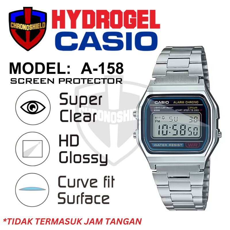 นาฬิกา Hydrogel ป้องกันรอยขีดข่วน Casio A158 A 158
