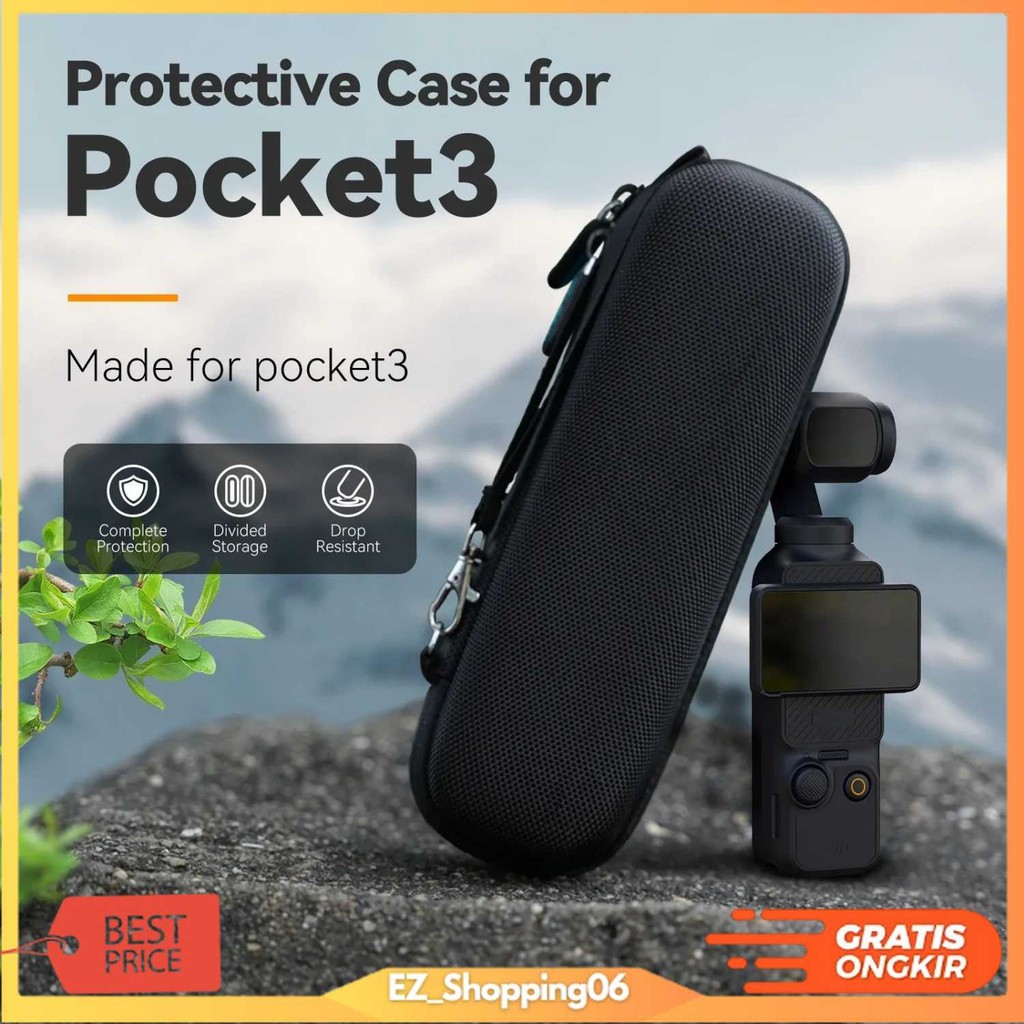 TELESIN DJI Pocket 3 Portable Camera Hard Shell Storage Bag - S6-PRC-02-DJ