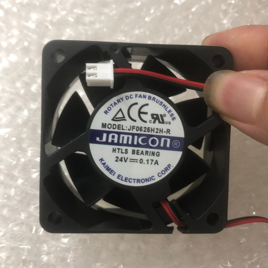 JAMICON พัดลม JF0625H2HR 24V 0.17 A 6CM 6025 พัดลมระบายความร้อน 2 สาย