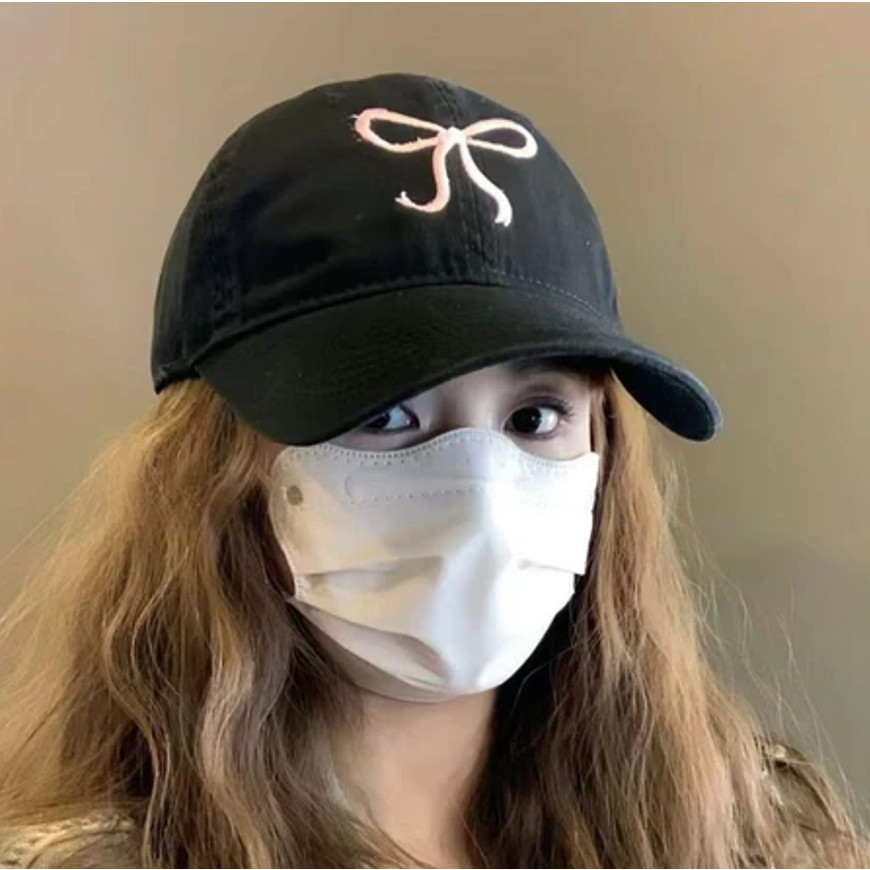 uyu หมวกบักเก็ต ปักโบว์ (มีเชือกแถมให้) bucket มี 6 สีrgfrgr