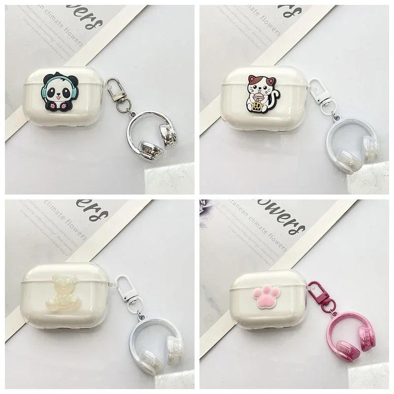 การ์ตูนสําหรับ QCY T13 กรณี T13X /T13ANC ฝาครอบนักบินอวกาศตลกซิลิโคนโปร่งใสหูฟังสําหรับ QCY T13X ฝาค