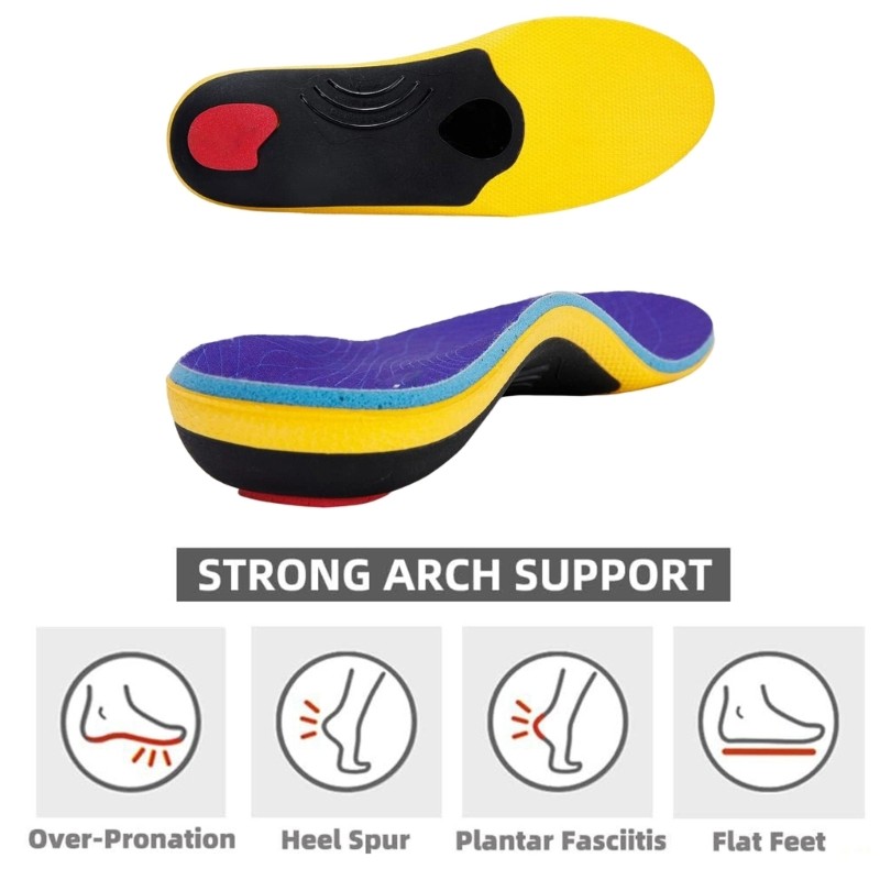 smile* Curved Shoe Cushion For Men Women Flat Feet Shock Absorption Shoe Cushioning Pad