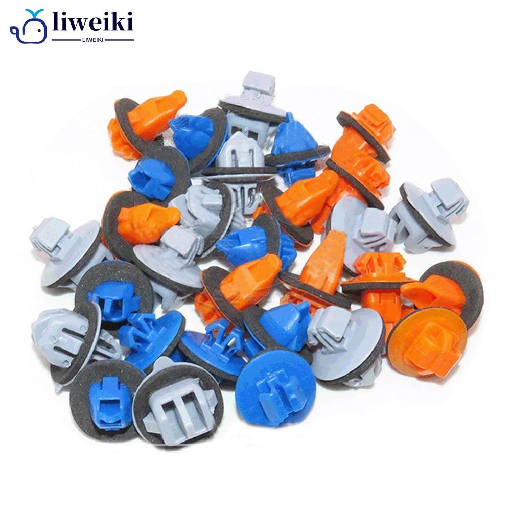 LIWEKI 30 ชิ้นประตูด้านหน้า Trim Body Moulding ซ่อมแผงคลิปชุด 75392-60031 สําหรับ Toyota Prado 120 4